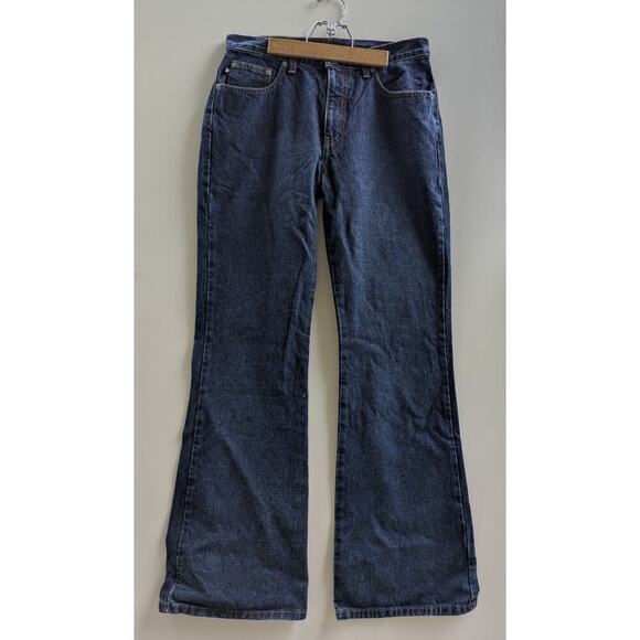 Express Extreme Flare Jeans Womens Size 9/10 L Blue Denim Precision Fit Basic - Picture 1 of 9